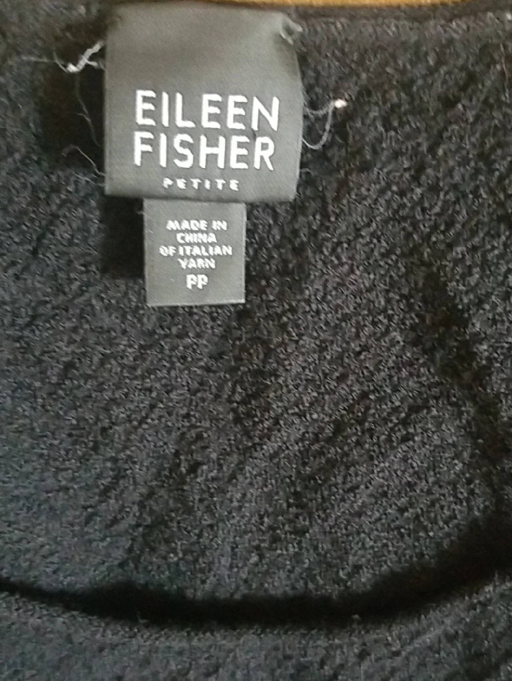 Eileen Fisher black Wool Top - Picture 2 of 7